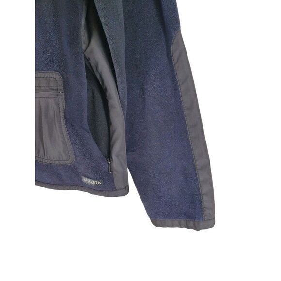 Athleta Jacket Coat Women M Blue Black Fleece Full Zip Gorpcore Outdoor - Picture 6 of 10